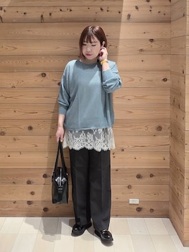 「GLOBAL WORK（グローバルワーク）のアイテム」を使った、テソ子さん（レディース・162cm）の春コーディネート