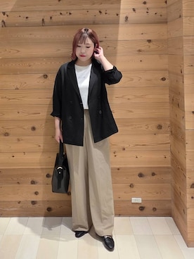 「アイテム（ローファー）」を使った、テソ子さん（レディース・162cm・30代）の夏コーディネート
