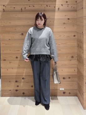 「GLOBAL WORK（グローバルワーク）のアイテム（ダウンジャケット/コート）」を使った、テソ子さん（レディース・162cm）の冬コーディネート