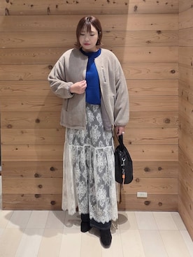 「GLOBAL WORK（グローバルワーク）のGOODデニムバギーパンツ/498388（デニムパンツ）」を使った、テソ子さん（レディース・162cm）の秋コーディネート