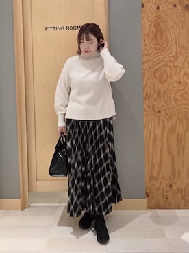 「アイテム（チェスターコート）」を使った、テソ子さん（レディース・162cm・30代）の冬コーディネート