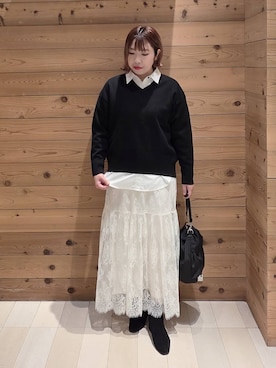 「アイテム（ワンピース）」を使った、テソ子さん（レディース・162cm・30代）の秋コーディネート