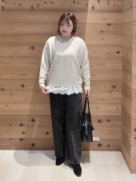 「アイテム（ダウンジャケット/コート）」を使った、テソ子さん（レディース・162cm・30代）の秋コーディネート