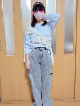 「アイテム（マウンテンパーカー）」を使った、テソ子さん（キッズ・152cm）の秋コーディネート