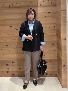 「アイテム（テーラードジャケット）」を使った、テソ子さん（レディース・162cm・30代）の秋コーディネート