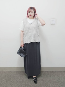 「アイテム（パンプス）」を使った、テソ子さん（レディース・162cm）の夏コーディネート