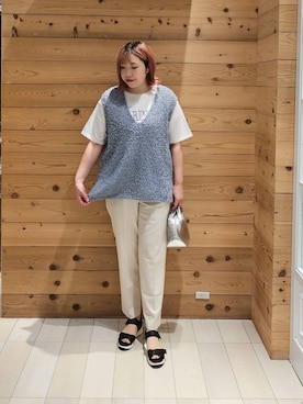 「アイテム（パンツ）」を使った、テソ子さん（レディース・162cm・30代）の夏コーディネート