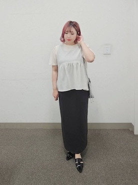 「GLOBAL WORK（グローバルワーク）のBeauteeスクエアタンク/289845（タンクトップ）」を使った、テソ子さん（レディース・162cm・30代）の夏コーディネート