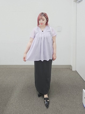 「アイテム（パンプス）」を使った、テソ子さん（レディース・162cm・30代）の夏コーディネート