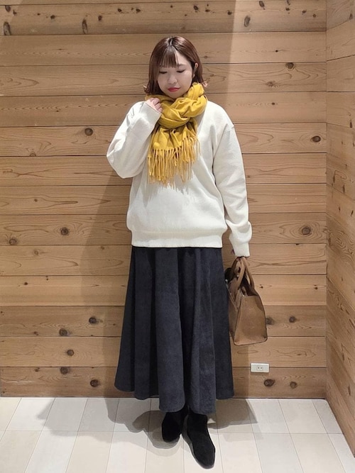 ❀未使用❀【Reflect】コーデュロイ　フレアスカート DAY CLOSET スカート 「ロング丈/中厚手」大人っぽ コーデュロイ