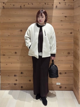 「アイテム（ブルゾン）」を使った、テソ子さん（レディース・162cm・30代）の秋コーディネート