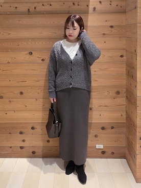 「GLOBAL WORK（グローバルワーク）のアイテム（ワンピース）」を使った、テソ子さん（レディース・162cm）の秋コーディネート