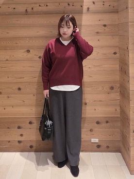 「GLOBAL WORK（グローバルワーク）のアイテム（ブルゾン）」を使った、テソ子さん（レディース・162cm）の秋コーディネート