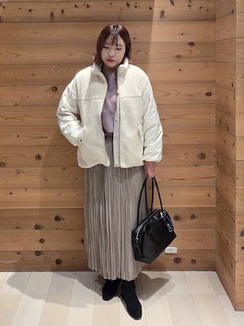 「アイテム（ブルゾン）」を使った、テソ子さん（レディース・162cm・30代）の秋コーディネート