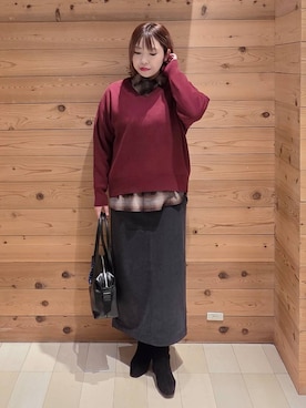 「アイテム（ブルゾン）」を使った、テソ子さん（レディース・162cm・30代）の秋コーディネート