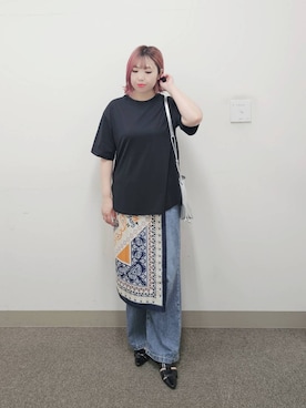 「アイテム（ストール/ショール）」を使った、テソ子さん（レディース・162cm・30代）の夏コーディネート