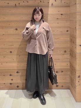 「ハグミーニット_GLOBALWORK」｜テソ子さん（レディース・162cm）の秋コーディネート