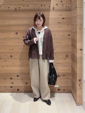 「GLOBAL WORK（グローバルワーク）のアイテム（ジャケット/アウター）」を使った、テソ子さん（レディース・162cm）の春コーディネート