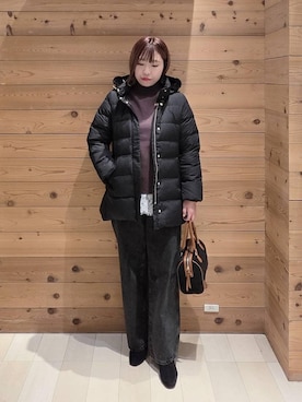 「アイテム（ボストンバッグ）」を使った、テソ子さん（レディース・162cm・30代）の冬コーディネート