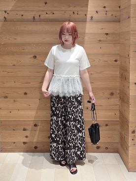 「GLOBAL WORK（グローバルワーク）のアイテム」を使った、テソ子さん（レディース・162cm）の夏コーディネート