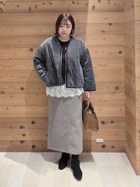 「アイテム（ワンピース/ドレス）」を使った、テソ子さん（レディース・162cm・30代）の冬コーディネート