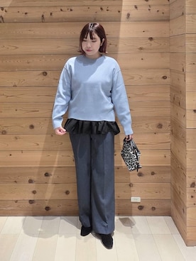 「GLOBAL WORK（グローバルワーク）のアイテム（ダウンジャケット/コート）」を使った、テソ子さん（レディース・162cm）の冬コーディネート