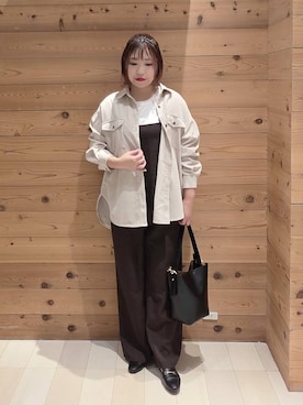 「アイテム（オールインワン・サロペット）」を使った、テソ子さん（レディース・162cm・30代）の秋コーディネート