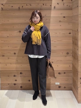 「アイテム（ワンピース）」を使った、テソ子さん（レディース・162cm・30代）の秋コーディネート