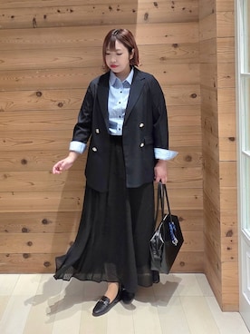 「アイテム（スカート）」を使った、テソ子さん（レディース・162cm・30代）の秋コーディネート