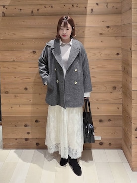 「ハグミーニット_GLOBALWORK」｜テソ子さん（レディース・162cm）の秋コーディネート