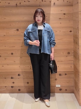 「アイテム（オールインワン・サロペット）」を使った、テソ子さん（レディース・162cm・30代）の秋コーディネート