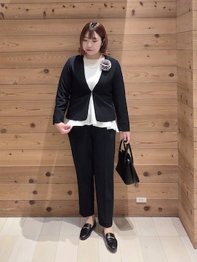 「GLOBAL WORK（グローバルワーク）のアイテム（アクセサリー）」を使った、テソ子さん（レディース・162cm）の冬コーディネート