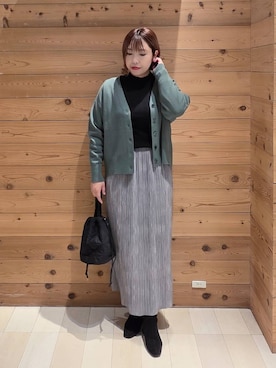 「アイテム（ブルゾン）」を使った、テソ子さん（レディース・162cm・30代）の秋コーディネート