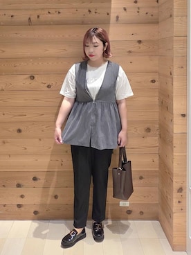 「GLOBAL WORK（グローバルワーク）のアイテム」を使った、テソ子さん（レディース・162cm）の秋コーディネート