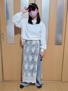 「アイテム（スカート）」を使った、テソ子さん（キッズ・151cm）の秋コーディネート