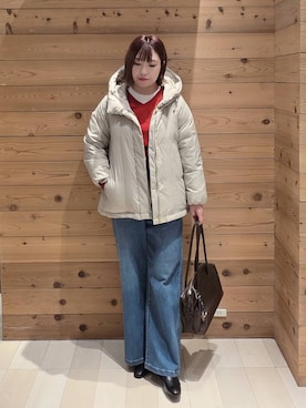 「ハグミーニット_GLOBALWORK」｜テソ子さん（レディース・162cm）の冬コーディネート