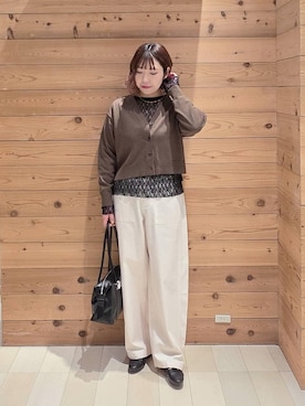 「GLOBAL WORK（グローバルワーク）のサイズ拡大/らくっション撥水2WAYローファー/131468（ローファー、ブラック系）」を使った、テソ子さん（レディース・162cm）の春コーディネート