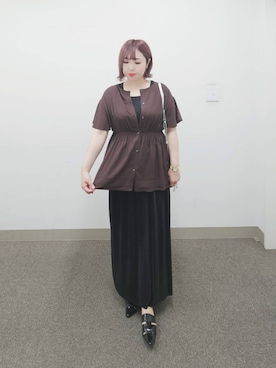 「GLOBAL WORK（グローバルワーク）のアイテム（ワンピース/ドレス）」を使った、テソ子さん（レディース・162cm）の夏コーディネート