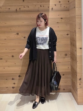 「アイテム（スカート）」を使った、テソ子さん（レディース・162cm・30代）の秋コーディネート