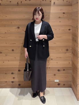 「GLOBAL WORK（グローバルワーク）のアイテム（ワンピース）」を使った、テソ子さん（レディース・162cm）の秋コーディネート