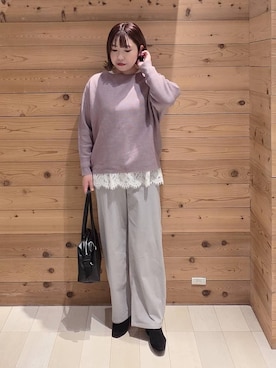 「アイテム（ブーツ）」を使った、テソ子さん（レディース・162cm・30代）の秋コーディネート