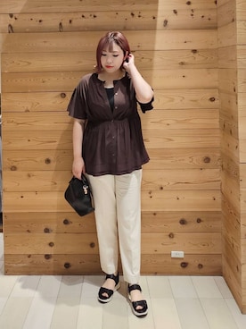 「アイテム（タンクトップ）」を使った、テソ子さん（レディース・162cm・30代）の夏コーディネート