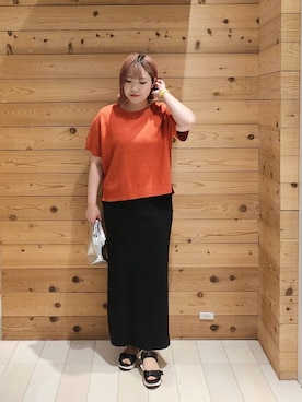 「GLOBAL WORK（グローバルワーク）のアイテム（トップス）」を使った、テソ子さん（レディース・162cm）の夏コーディネート