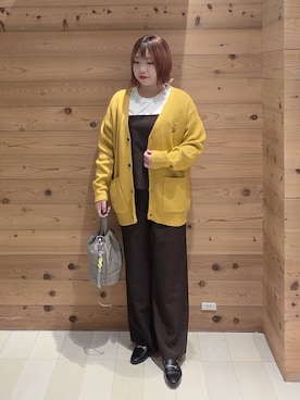「アイテム（オールインワン・サロペット）」を使った、テソ子さん（レディース・162cm・30代）の秋コーディネート