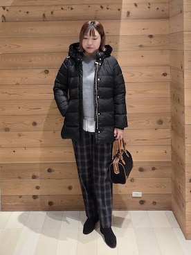 「GLOBAL WORK（グローバルワーク）のあったかウツクシルエットテーパードパンツ/575203（その他パンツ）」を使った、テソ子さん（レディース・162cm）の秋コーディネート