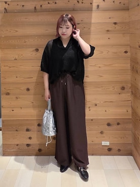 「アイテム（タンクトップ）」を使った、テソ子さん（レディース・162cm・30代）の夏コーディネート