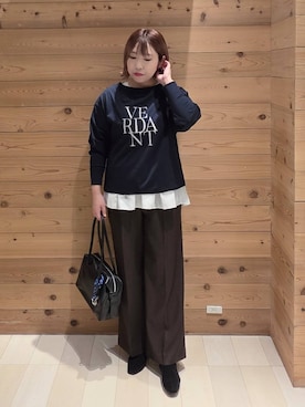 「アイテム（チェスターコート）」を使った、テソ子さん（レディース・162cm・30代）の秋コーディネート