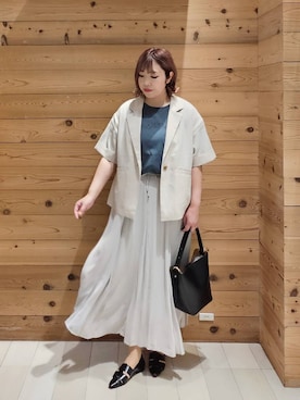 「GLOBAL WORK（グローバルワーク）のアイテム（ジャケット/アウター）」を使った、テソ子さん（レディース・162cm）の夏コーディネート