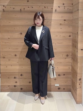 「GLOBAL WORK（グローバルワーク）のアイテム（パンツ）」を使った、テソ子さん（レディース・162cm）の春コーディネート