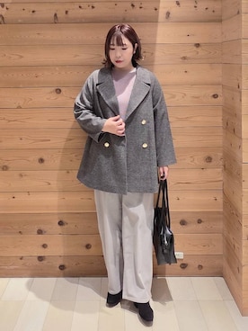 「GLOBAL WORK（グローバルワーク）のふわふわHugmeドルマンプルオーバー/595406（ニット/セーター）」を使った、テソ子さん（レディース・162cm）の冬コーディネート